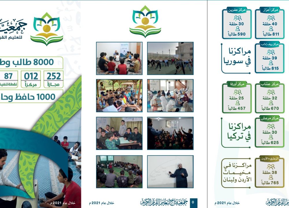 حصاد جمعية تاج لتعليم القرآن الكريم عام 2021م / 1442 هـ
